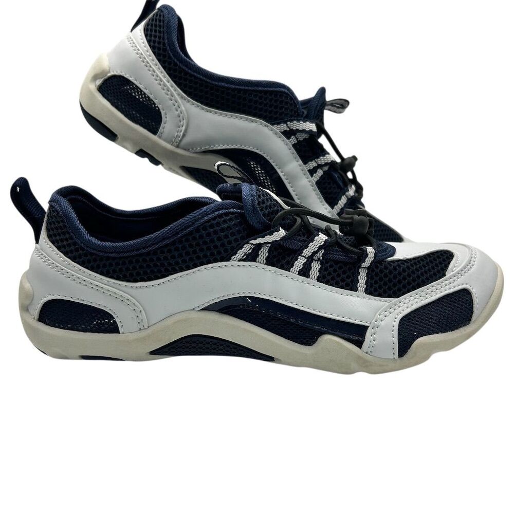 Lands' End Women's Blue White Slip-On Water Shoes Size 6.5